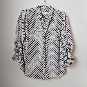 Loft Printed Button Down Blouse (SP)